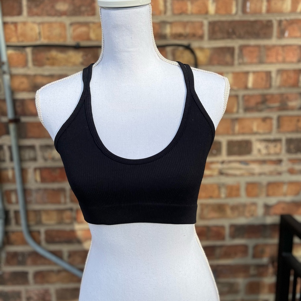 Black Ribbed Women's Bralette